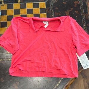Women's Lululemon Pink Polo Shirt sz 10, NWT